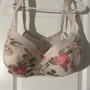 Cacique floral pink bra